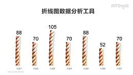 麻繩/繩子形狀的PPT柱狀圖模板素材下載