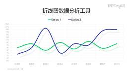 超商务风的平滑的折线图PPT素材下载