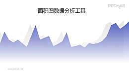 紫色渐变数据可编辑的折线图/面积图PPT素材下载