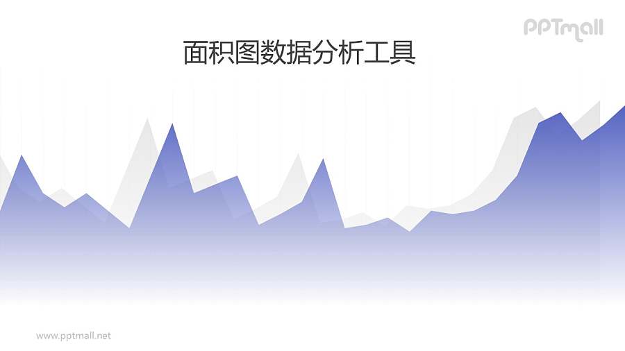 紫色渐变数据可编辑的折线图/面积图PPT素材下载