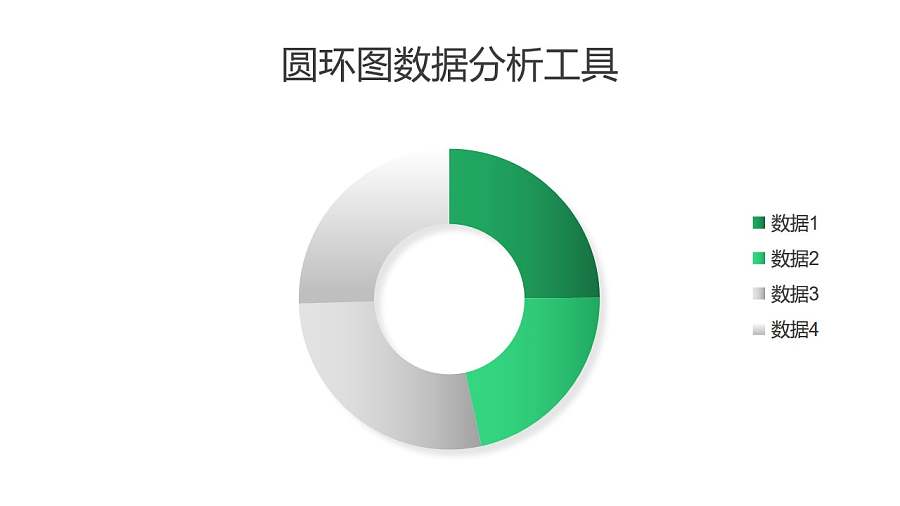 四部分圆环图数据分析PPT图表下载