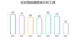 彩色简约柱状图数据分析PPT图表下载