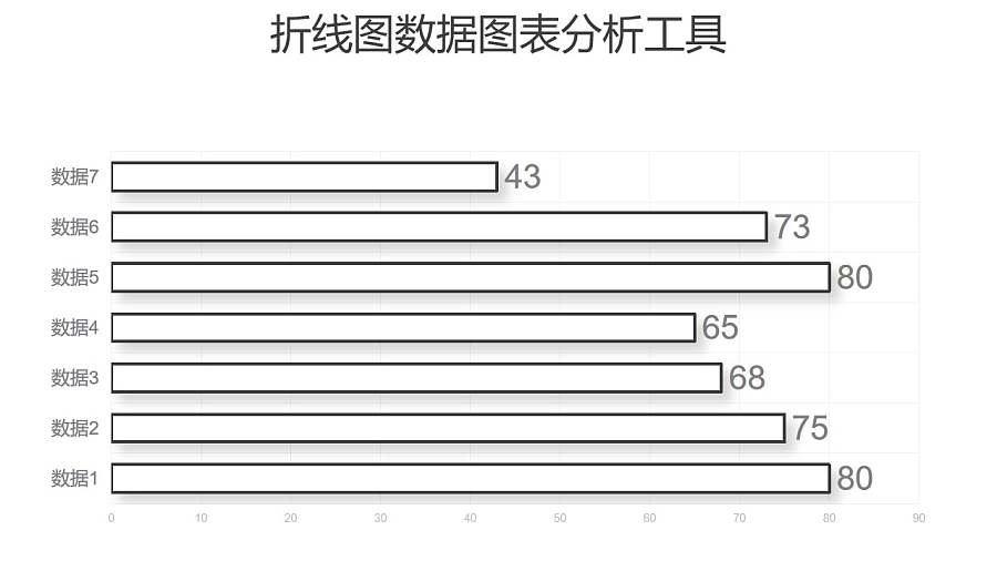 黑白简约条形图PPT图表下载