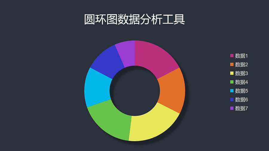 彩色远远数据分析工具PPT图表下载