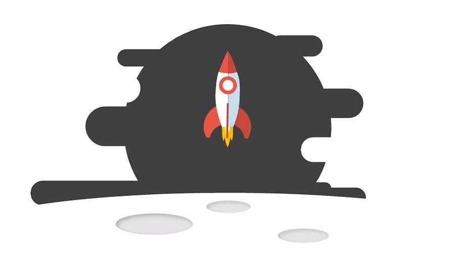 简约图标火箭发射升空PPT动画模板素材下载