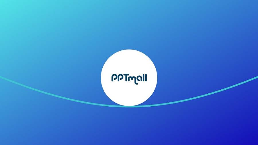 文字强调特效线上滚动的图形PPT动画模板素材下载