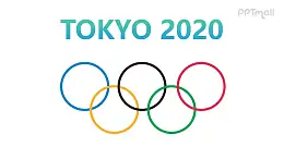 片頭動畫2020東京奧運會奧運五環(huán)PPT動畫模板素材下載