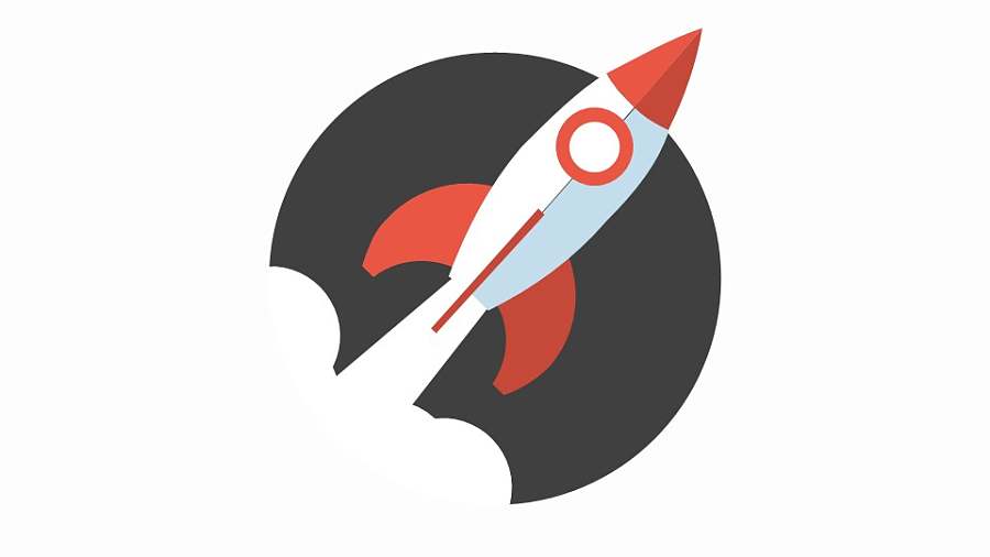 简约图标火箭发射上升PPT动画模板素材下载