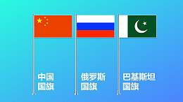 开幕式颁奖典礼国旗上升PPT仿真动画模板素材下载