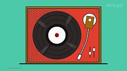 仿真音乐播放器PPT动画模板素材下载