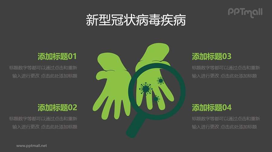 勤洗手防止COVID-19新型冠状病毒PPT图示素材下载