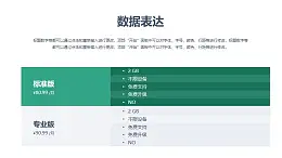专业版和豪华版2部分PPT表格素材模板下载