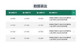 常规双色间隔的PPT表格模板下载