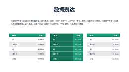 3部分对比表格PPT素材模板下载