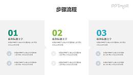 3部分内容组成的多文字时间轴PPT素材模板