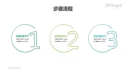 3个并列关系的圆形线条数字目录导航PPT素材