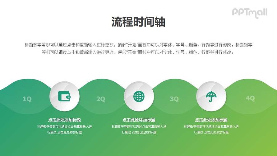 流程时间轴PPT图示素材模板