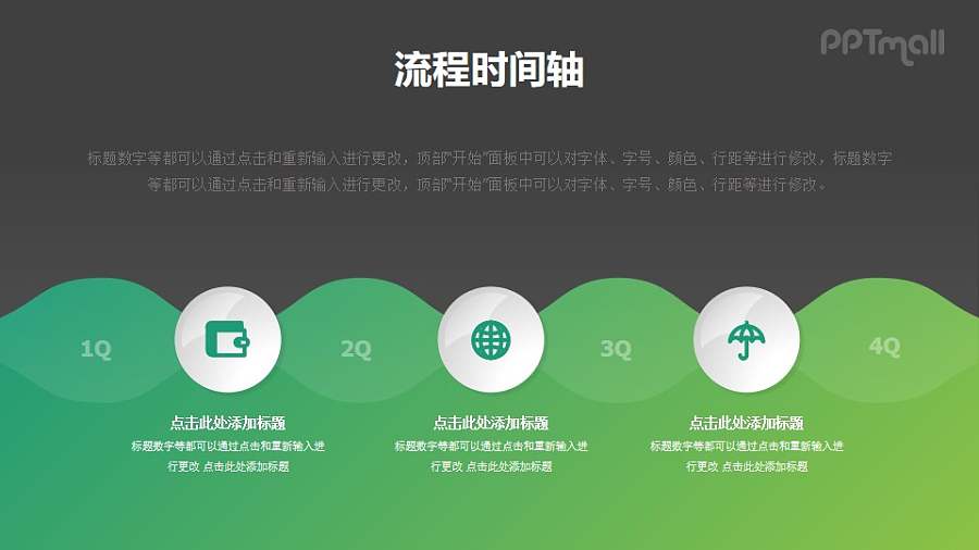 流程时间轴PPT图示素材模板