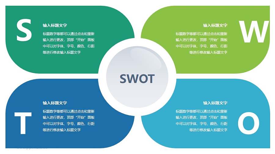 管理学经典模型SWOT分析模型PPT素材下载