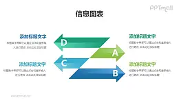 双向箭头并列关系逻辑图PPT素材下载
