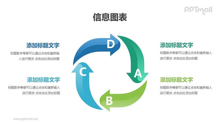 循环箭头信息图表PPT素材下载