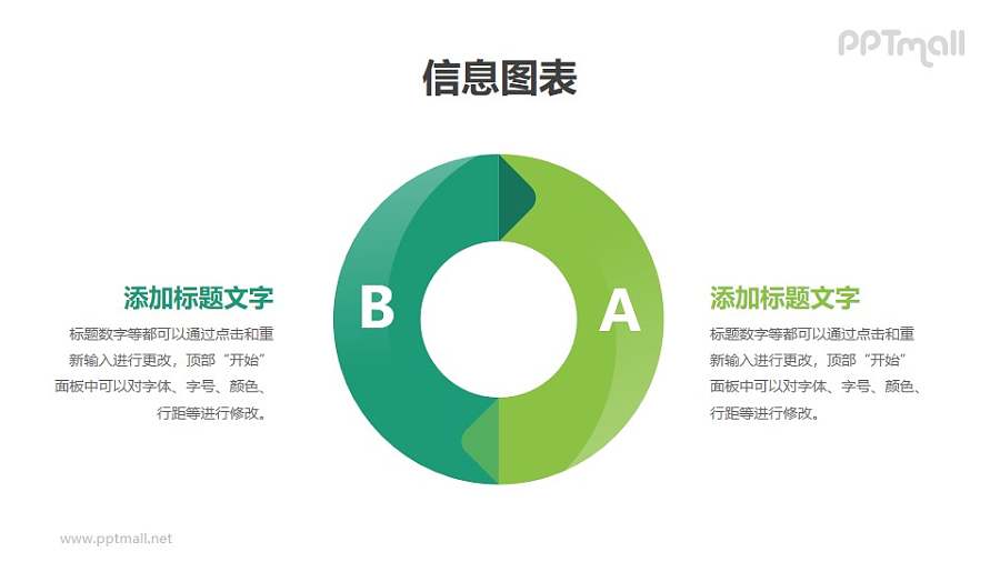 空心圆双要素分析图PPT素材下载