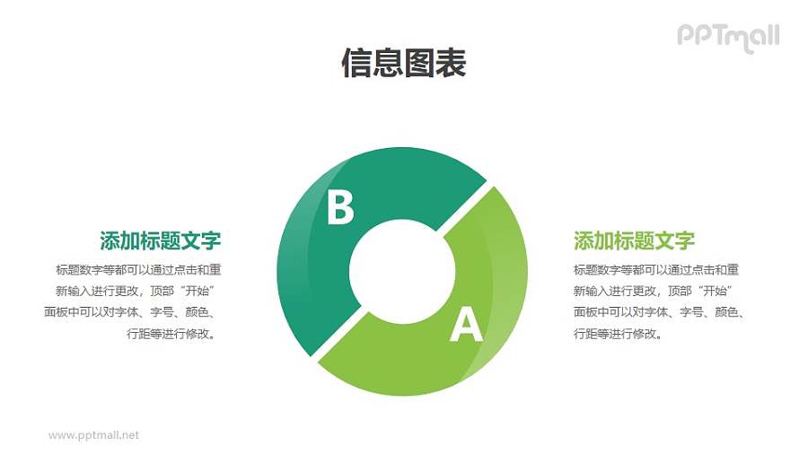 空心圆双要素对比分析PPT素材下载