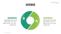 空心圆对比关系PPT素材下载