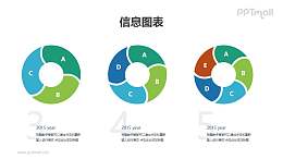 空心圆并列关系逻辑图PPT素材下载