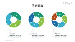 空心圆并列关系逻辑图PPT素材下载