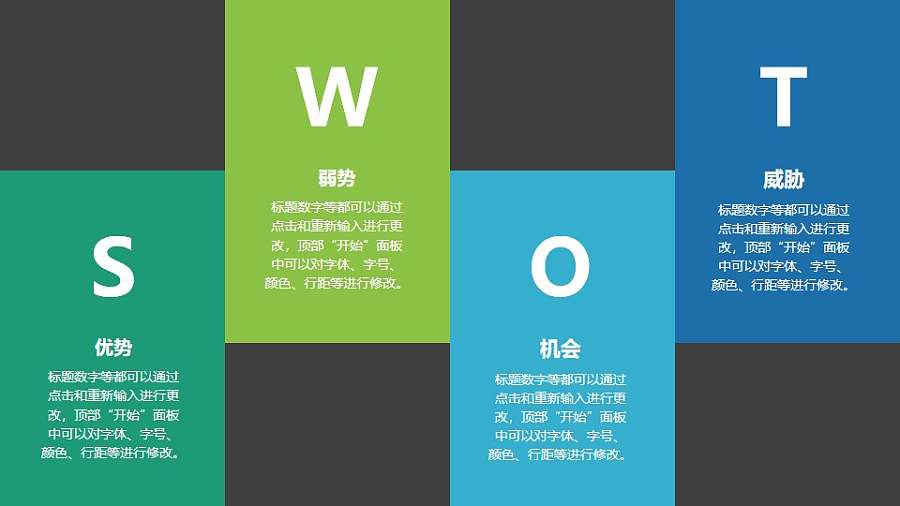 战略管理SWOT模型PPT素材下载
