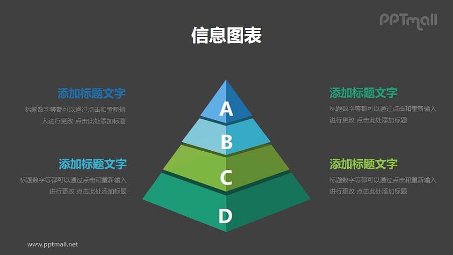 金字塔形层级关系分析图表PPT素材下载