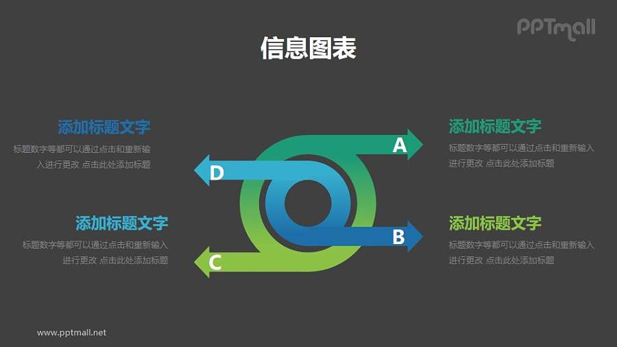 环形箭头并列关系分析模型PPT素材下载