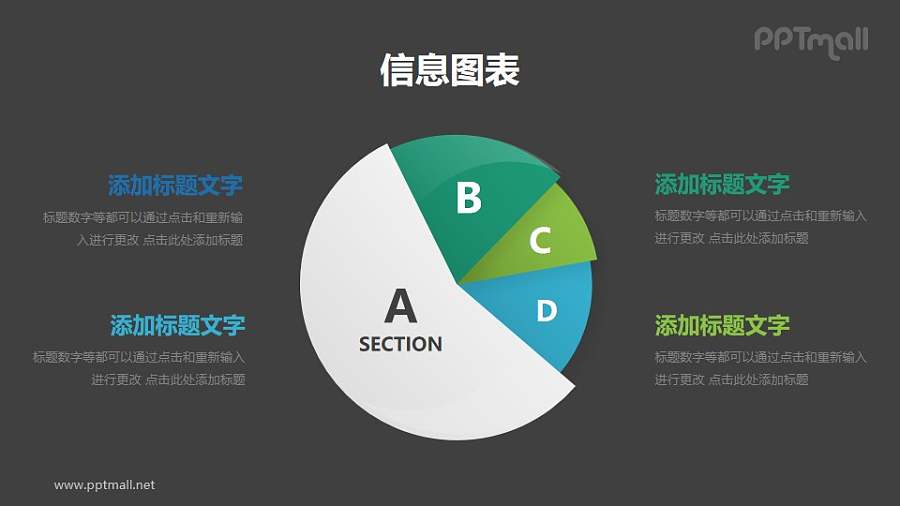 立体饼图要素占比分析图PPT素材下载