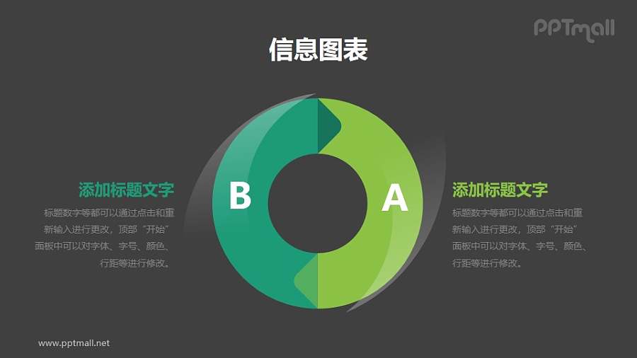 空心圆双要素分析图PPT素材下载
