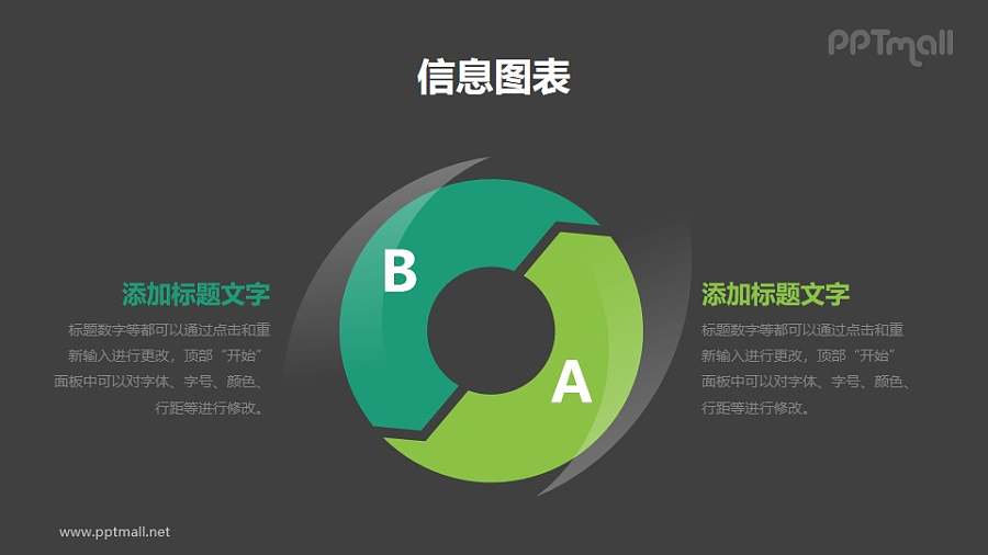 空心圆双要素对比关系分析模型PPT素材下载