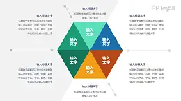 六边形要点分析图PPT素材下载