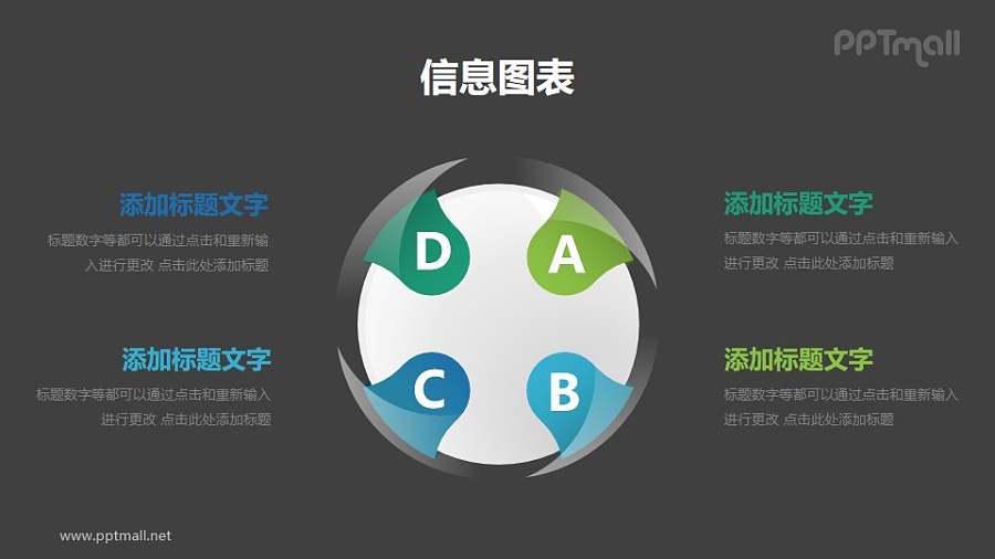 立体图形四要素并列关系PPT素材下载