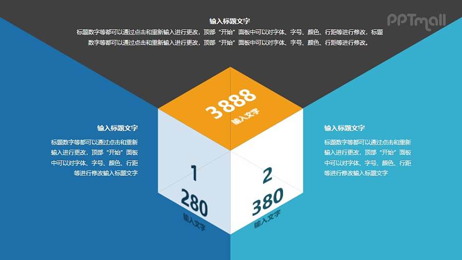 立方体盒子要点分析说明PPT素材下载