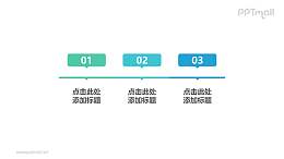 由3部分长方形聊天气泡组成的时间轴PPT模板