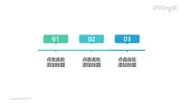 由3部分长方形聊天气泡组成的时间轴PPT模板