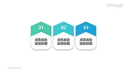 3部分大数字组成的标题目录PPT素材模板