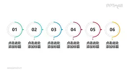 设计感拉满的6个步骤/时间轴PPT素材模板下载