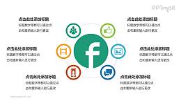 多彩Facebook社交媒体PPT模板下载