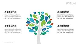 彩色树状结构PPT素材下载