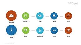 流程图PPT素材下载：创意工作流程与项目管理