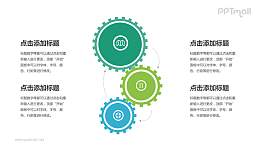 多彩齿轮循环关系PPT模板下载