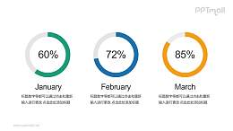 多彩圆环图PPT素材下载