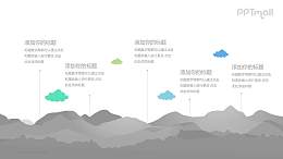 清新云朵PPT模板下载