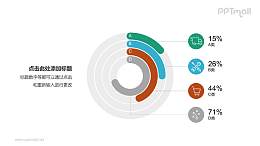 多彩环形数据分析PPT模板下载